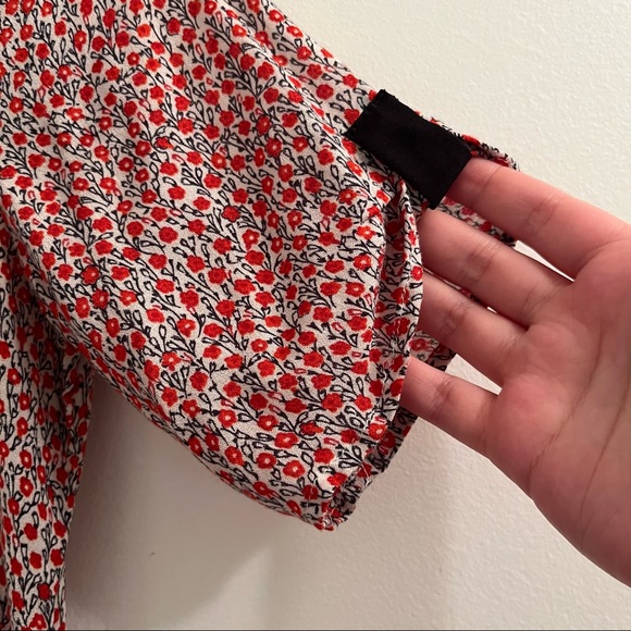 Promod Collared Floral Blouse Size S - Picture 3 of 4